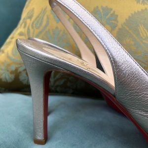 louboutin metallic heels